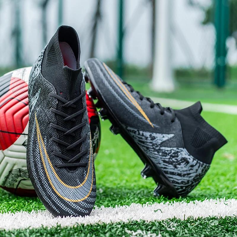 Soccer Shoes for Men Society Original Soccer Shoes Unisex Non-Skid Professional Sports Outdoor Long Spikes Football Field Boots