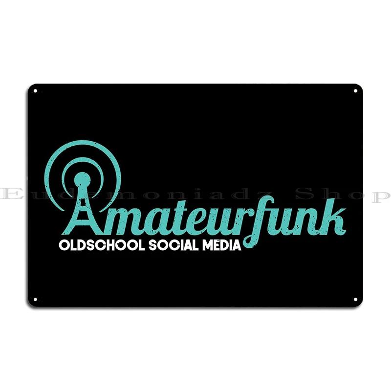 Funkamateur Amateurfunk Metal Sign Create Living Room Club Design Create Tin Sign Poster 7.9x11.8In(20x30cm)