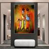 Abstract Art, Color Painting On Canvas, African Women and Children, Canvas, Painting, Interior Decoration In Scandinavian Style