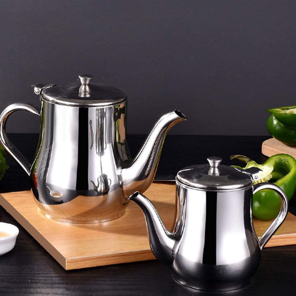 Stainless Steel Lubricator with Filter Screen Oil Strainer Pot Olive Oil Dispenser With Dust Proof
