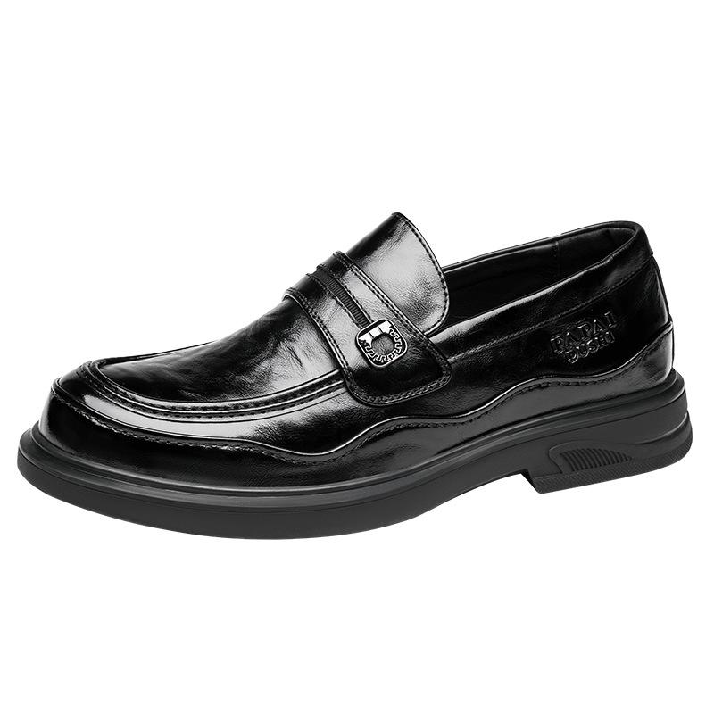 Men's Business Casual Leather Shoes, One-pedal Loafers, First-layer Cowhide Fashion Wedding Foot Shoes Are Trendy and Versatile