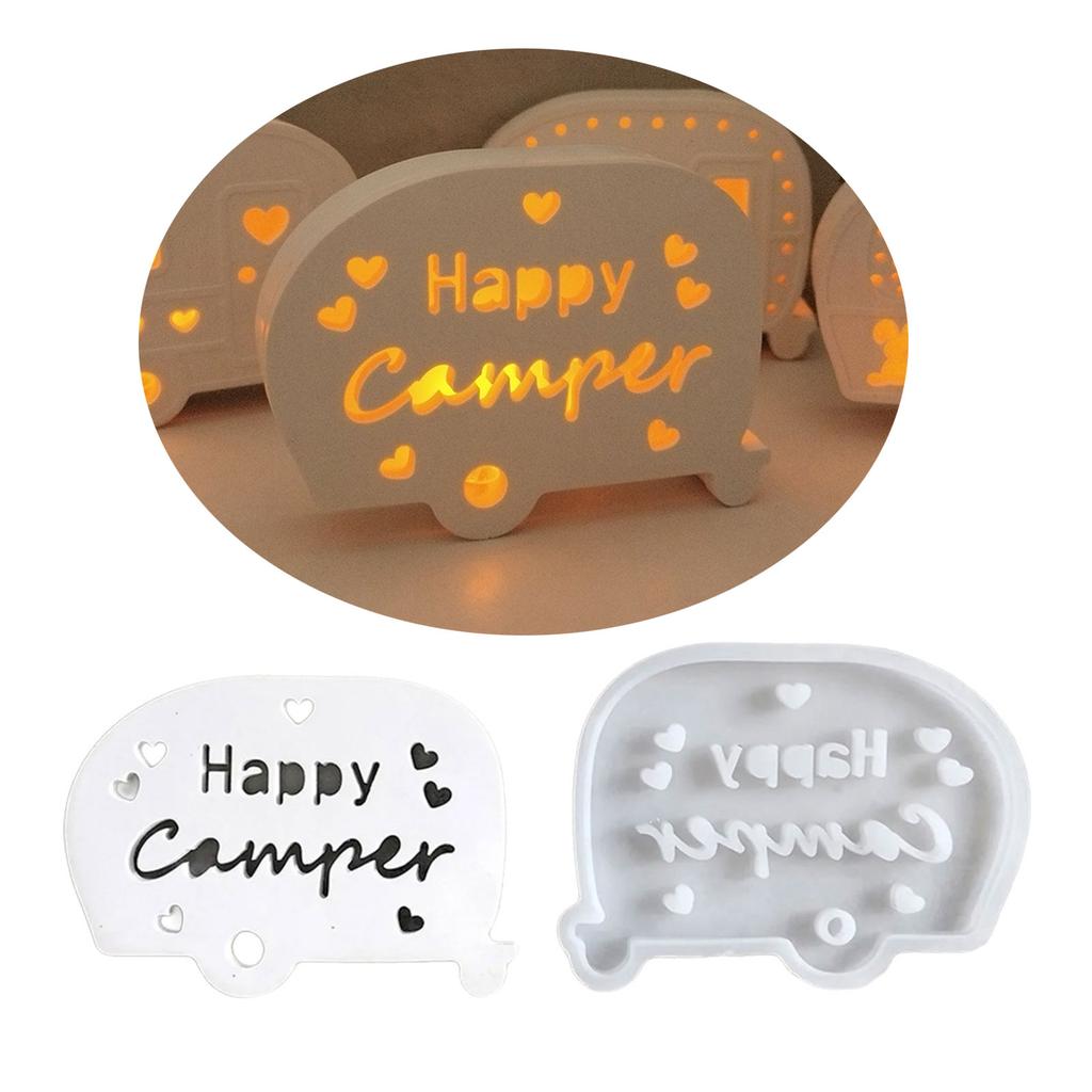 Robustní silikonová forma Malé panely autobusů Vzory Přenosná pro řemeslné potřeby a projekty dekorativního osvětlení Ornament