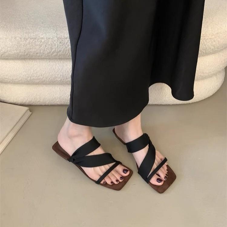 Fashion New Style Luxury Designer Summer Women Sandals Fashion Square Toe Women's High Heel Party Dress Shoes Zapatos De Mujer