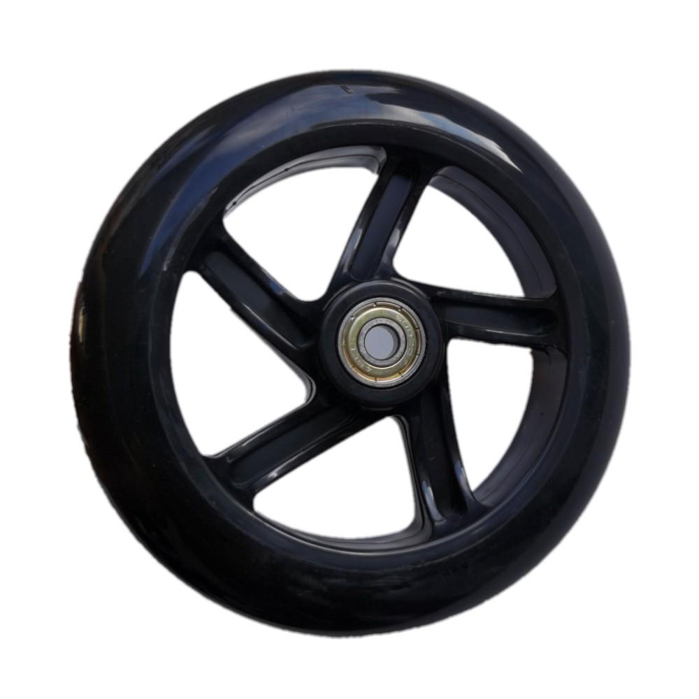 7-8 Inch PU Rubber Universal Silent Wheels for Scooters, Shopping Carts, and Wheelchairs
