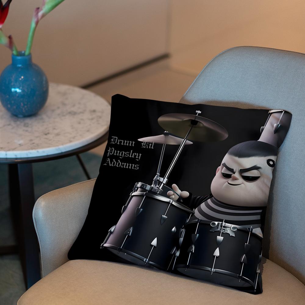 Мультяшная наволочка для диванной подушки Семейка Аддамс 2-в-1 Двусторонняя плюшевая наволочка для подушки | Автомобиль/Диван/Кровать | Идеальный подарок 12x12Inch