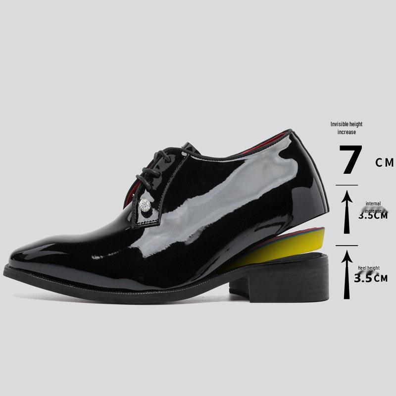 Herren Glänzende Rote Sohle Leder Schuhe, Britischer Stil, Spitze Zehenpartie - Perfekt für Business, Formelle Anlässe, Freizeit oder Hochzeitskleidung (Modell 2607)