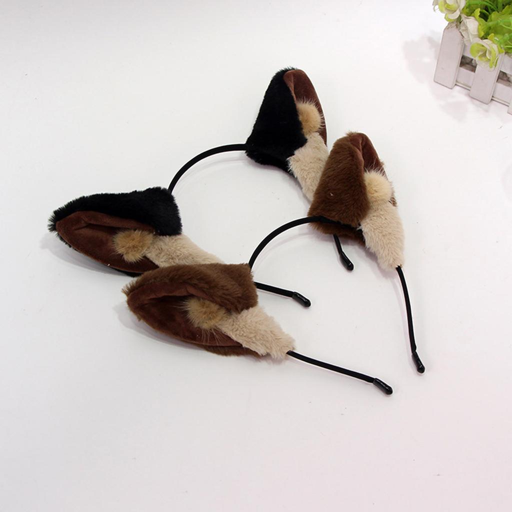 Puppy Ears Hairband Photo Props Furry Hair Hoop Headband Party Headpiece Fun Headbands for Music Festival