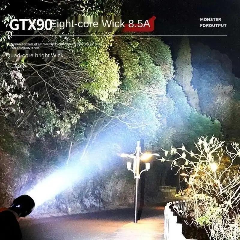 Strong LED Flashlight with Built-in Battery Rechargeable COB Side Light Multifunctional Waterproof Camping Tactical Flashlight