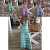 Women Summer Casual Long Maxi Dress With Fashionable Print For Beach Outings