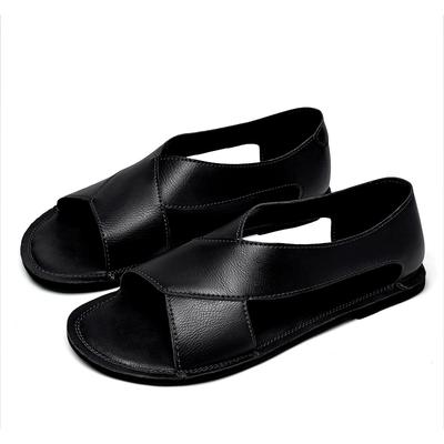 Fashion High Quality Mens Casual Slippers Outdoor Summer Beach Shoes Anti Slip Soft Sole Roma Flats Fashion Lazy Driving Shoes Half Drag
