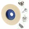 100mm 4 Inches Wool Polishing Buffing Grinder Pad Blue Polisher Buffer Disc Buffing Wheel Wool Polishing Wheel Buffing Pads