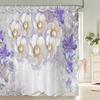 3d European Style Flower Printing Bathroom Shower Curtain Polyester Waterproof Fabric Bathroom Curtain Home Decorate with Hook