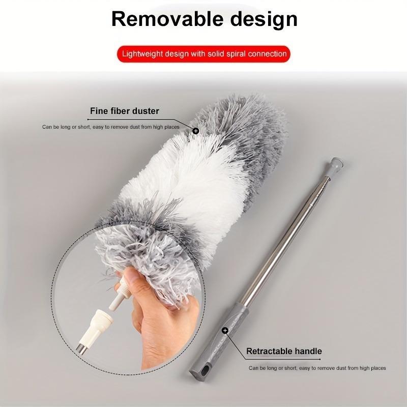 Feather Dusters Microfiber Feather Duster Extendable And Bendable Long Handle Dusters For Dust And Cob