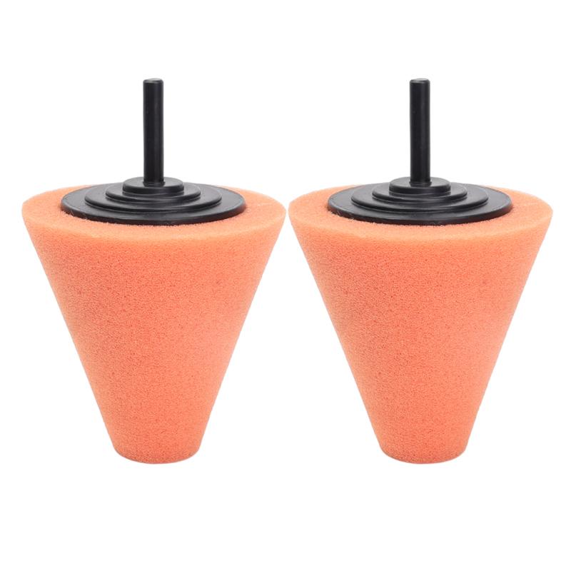 1/2pcs Cone-shaped Car Polishing Sponge Grinding Head Car Wheel Hub Beauty Waxing Sponge Polishing and Cleaning Accessories