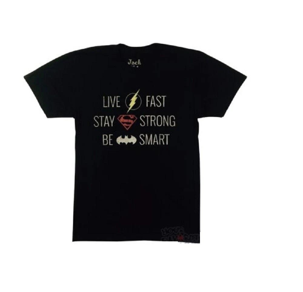 Batman Superman Fast Strong Smart DC Comics Premium Officially Licensed  T- 100