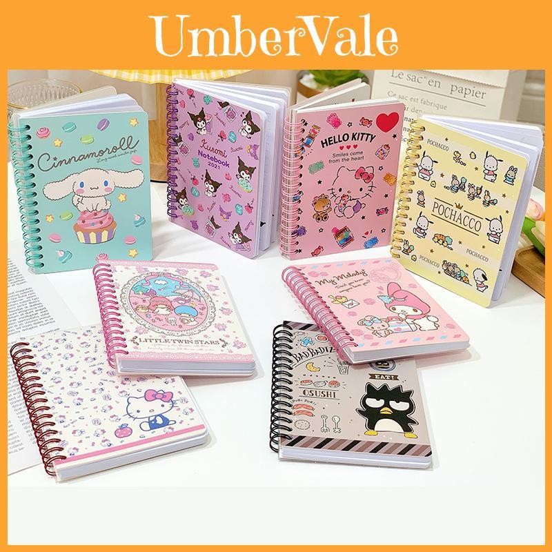 Stylish Kuromi A6 Date Book Notebook Sanrio Theme With Durable Spiral Binding