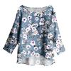 Women's Fashionable Casual Round Neck  3/4 Sleeve  Printed T-Shirt Top