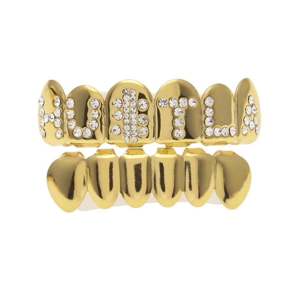 Factory Direct Jewelry Braces Diamond Plated Rap Braces Teeth Grills