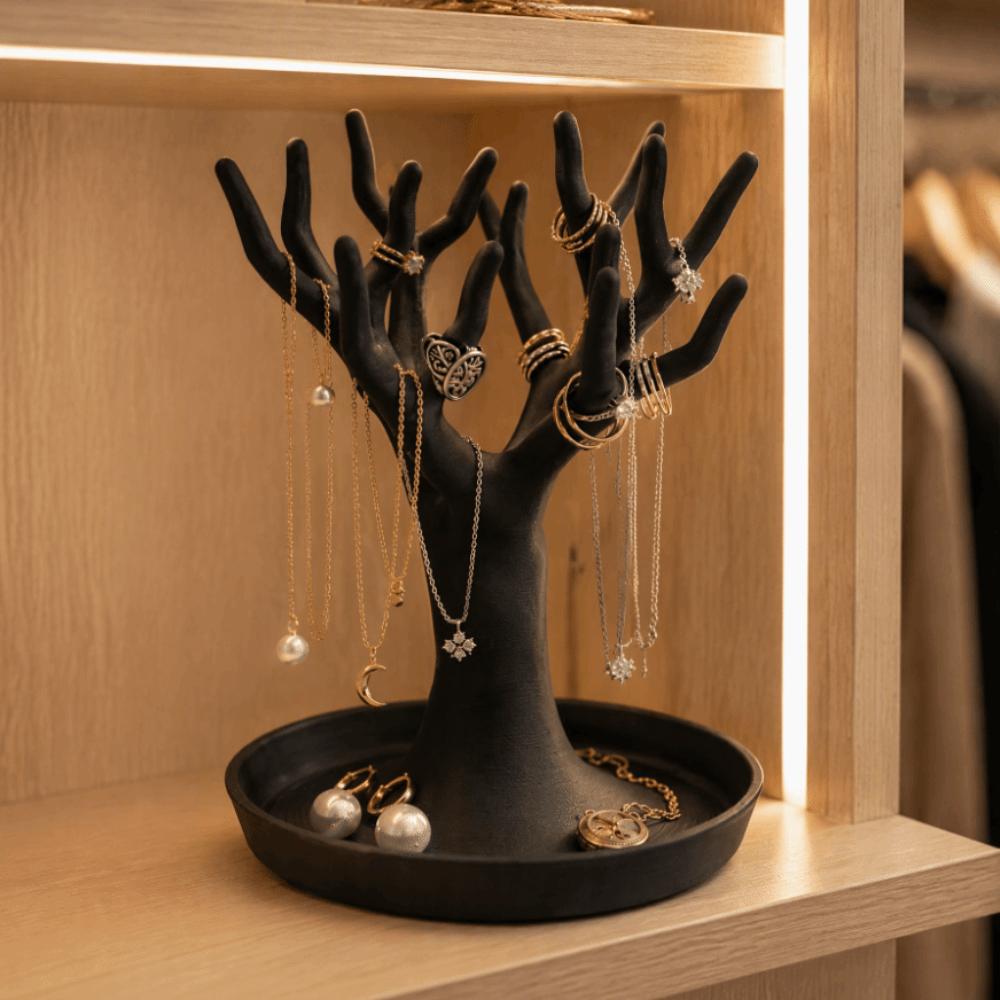 Decorative Figurine Miscellaneous Item Storage Tray Simulated Tree Jewelry Display Stand  Desktop