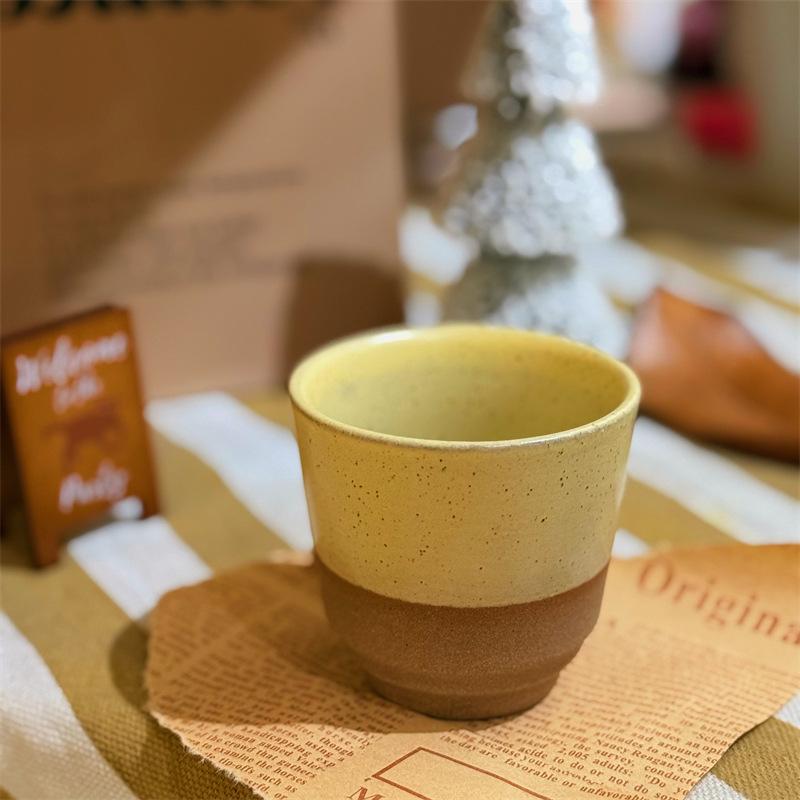 Kiln Change Middle East Small Cup Kung Fu Tea Bowl Retro Ceramic Tea Cup Concentrated Coffee Cup Coarse Pottery Cup