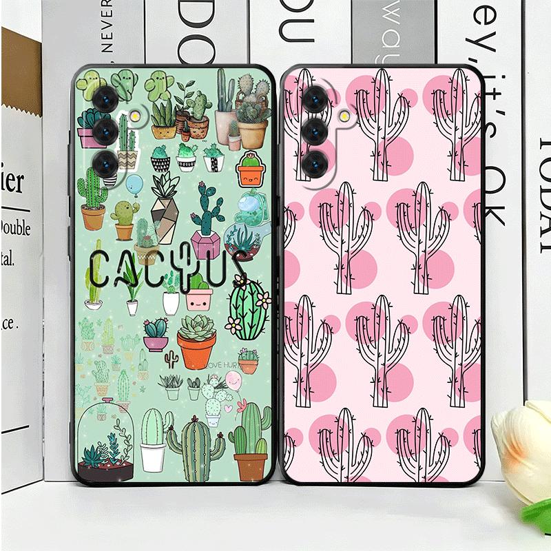 Cactus Pattern Soft Phone Case for Samsung A17 A37 A57 A16 A26 A36 A56 A15 A25 A35 A55 A14 A24 A34 A54 A13 A23 A33 A53 A52 A12