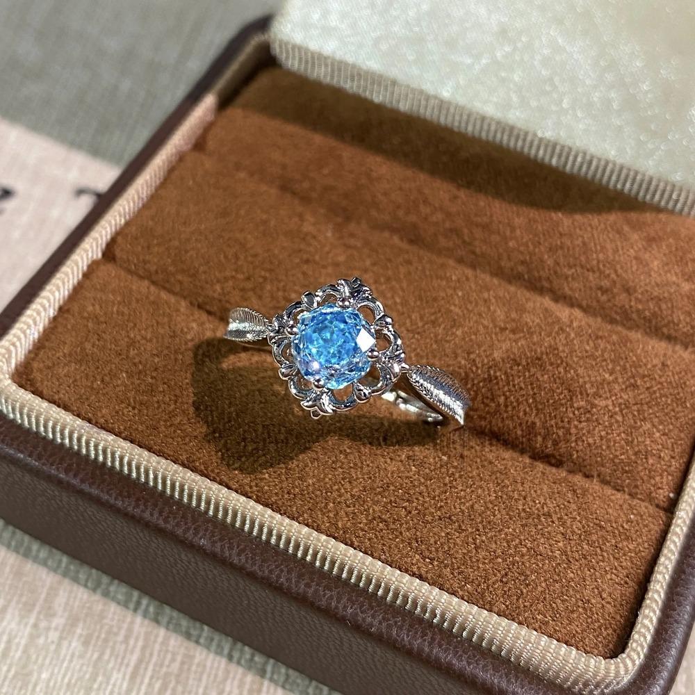 925 Sterling Silver High Carbon Diamond Rose Cut Flower Bright Jewelry Set Charm Ladies Preferred GiftGood Product