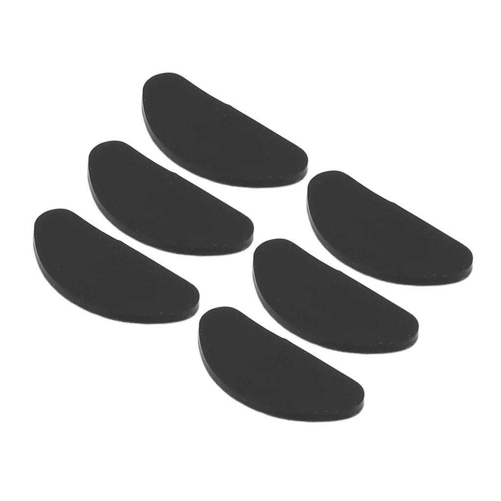 20 Pairs Silicone Eyeglass Nose Pads D Shaped Slip Resistant Adhesive Nose Cushions for All Types Glasses Black