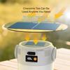 Multipurpose outdoor rechargeable camping light with solar charging and long range