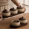 Traditional Chinese Snack Tray Tableware Dried Fruit Plate Coffee Bean Storage Can Pepper Salt Jar Kitchen Storage Home Decor