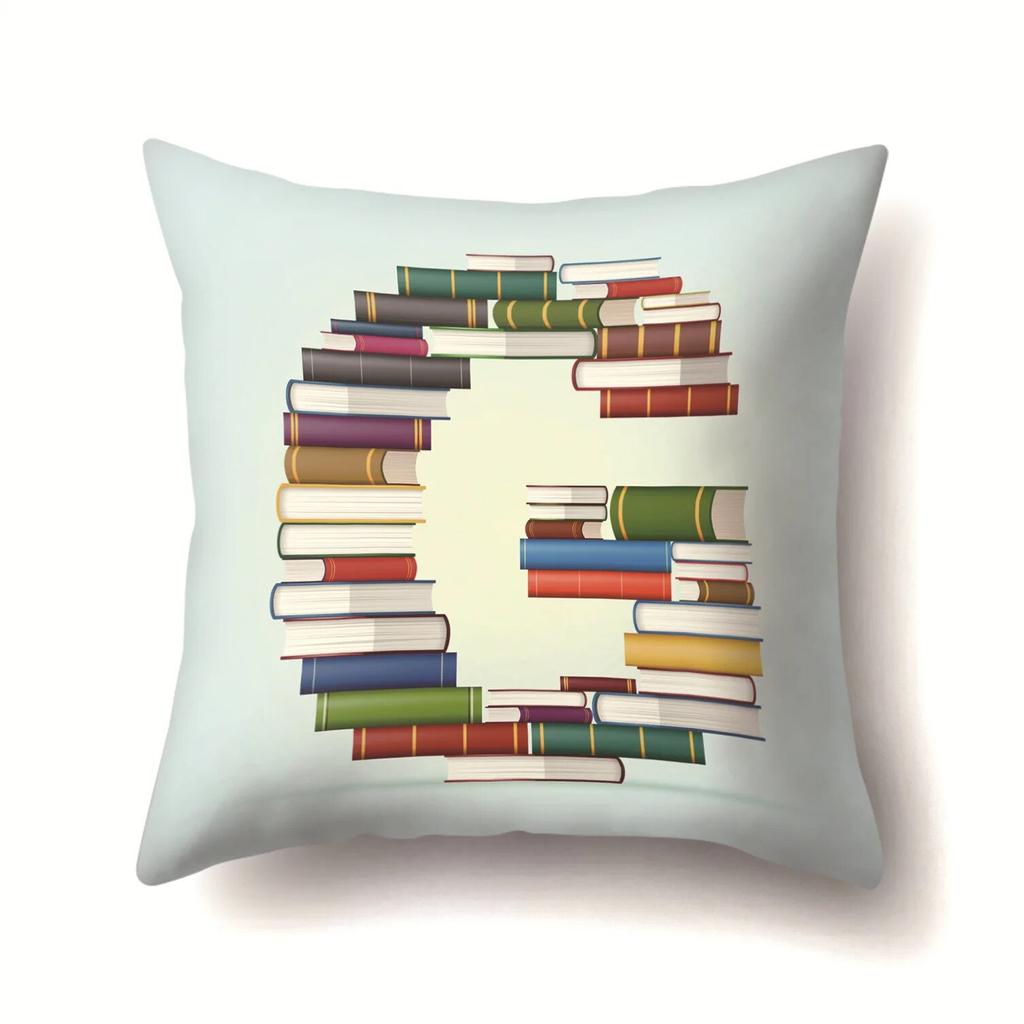 Bedroom Living Room Sofa Pillow Library Cushion Cover Creative English Alphabet Pillowcase