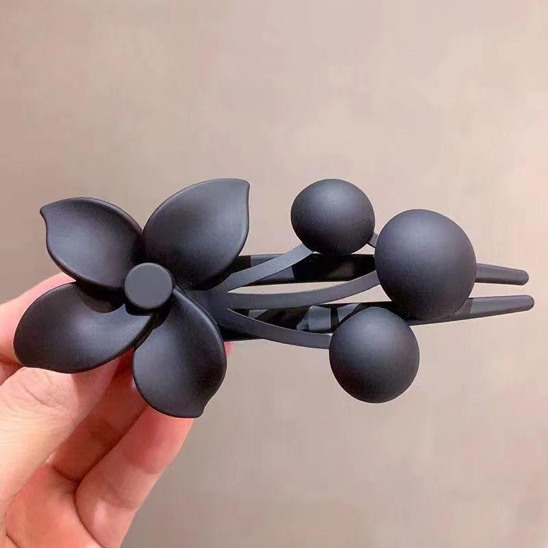 Flower Fruit Hairpin, Women's High-end Hairstyle Accessory, Ponytail Clip, Duckbill Clip, Fashionable Anti-static Hairpin