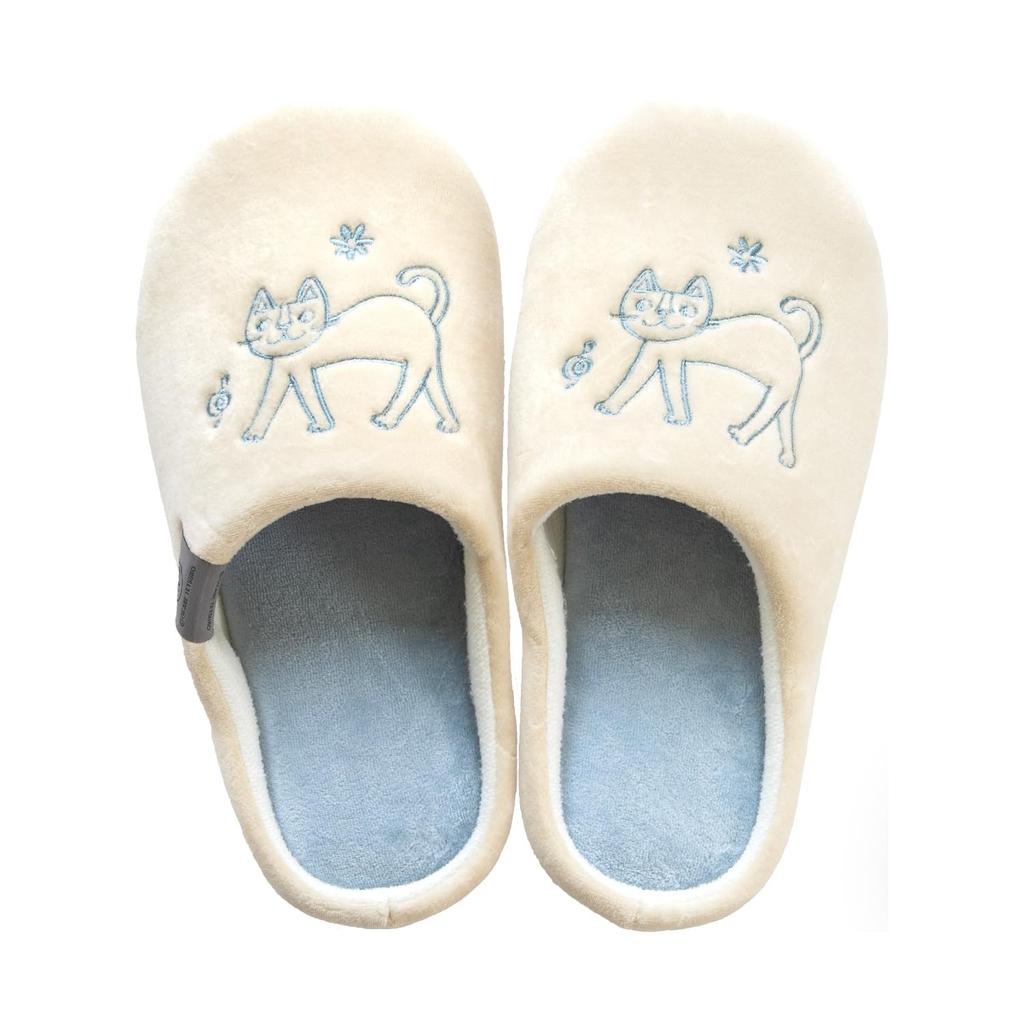 Okabe Tetsuro cm Slippers, Beige, 23.0