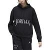 Jordan Alphabet Print Loose Long Sleeve Hoodie Women Tops Black FN5435-010