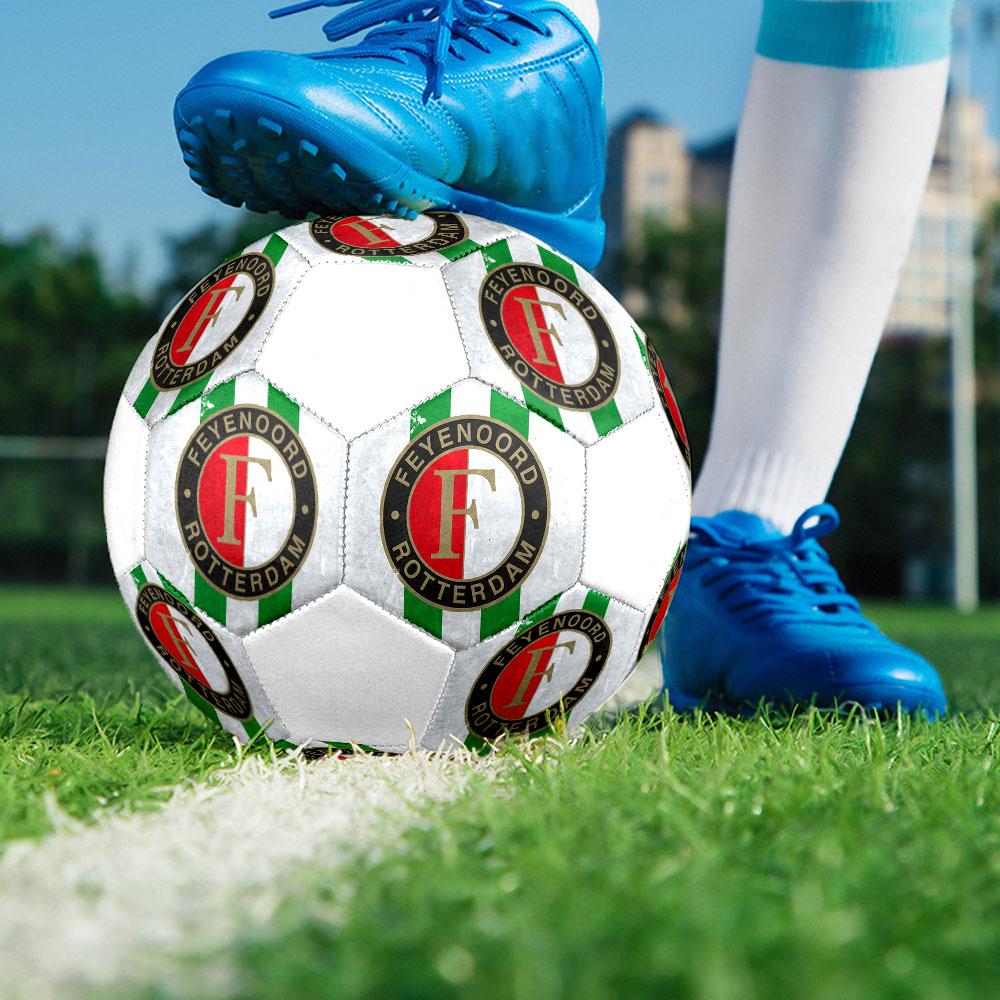 Feyenoord Rotterdam Size 5 Soccer Ball, Machine-Stitched PVC, Durable & High Bounce, All Ages Fit, Fan Merchandise, Matches & Outdoor Use.