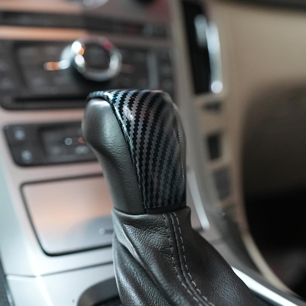 For Cadillac CTS 2008 2009 2010 2011 2012 2013 Car Accessories ABS Carbon Fiber Grain Gear Shift Knob Head Cover Trim