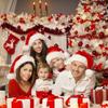 Christmas Santa Hat Red Thick Large Fluffy Hats for Adults Men Women Warm Ski Hat Christmas Party Santa Cosplay Holiday