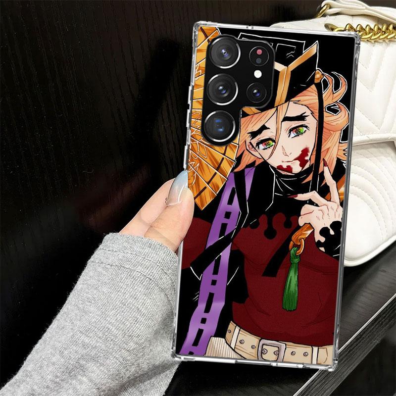Demon Slayer Douma Case for Samsung Galaxy S25 S24 S23 S22 Ultra Soft Phone Cover S25 Edge S21 Plus S20 FE S10 + Black Cover