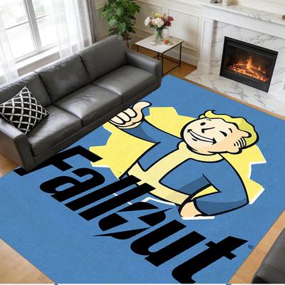 Crystal Velvet Rug Soft Non Slip Indoor Floor Mat Home DecorFallout Vault Boy