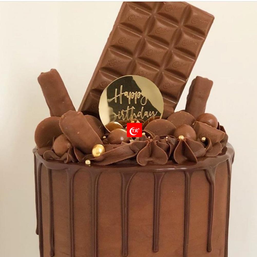 20 Pcs Mirror Cupcake Toppers Reliable Reusable Exquisite Diy Acrylic Cake Disc For Birthday Party Anniversaries Decorations