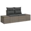 VidaXL Canapé de jardin 9 pièces avec coussins en poly rattan gris 3347219