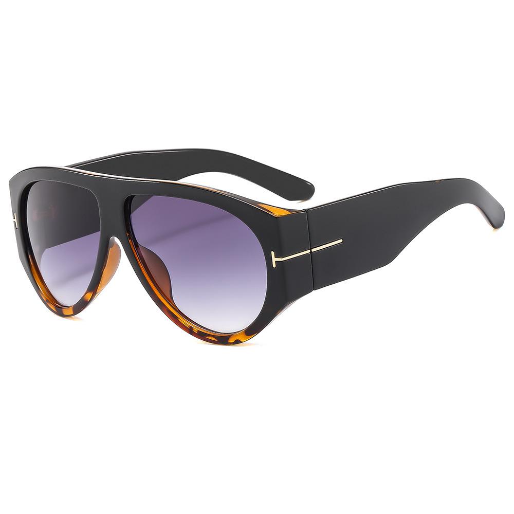 Occhiali da Sole Y2K Spicy Girl a Forma di T Aviator Ovali – Stile Streetwear da Donna alla Moda Protezione Solare