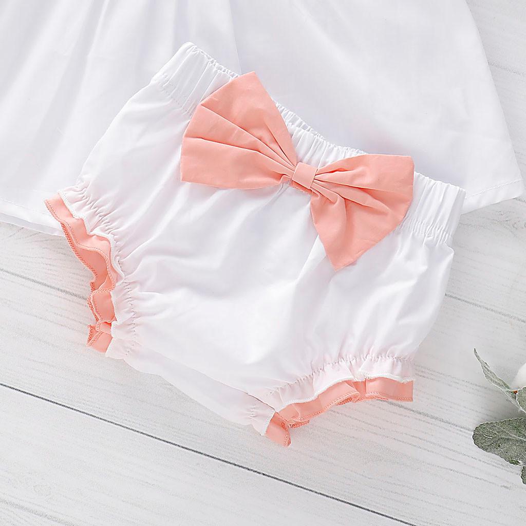 Newborn Baby Girl Kid Floral Lace Dress Tops+Bow PP Shorts+Headband Outfits Sets Newborn Baby Girl Kid Floral Lace Dress Tops+Bow PP Shorts+Headband Outfits Sets