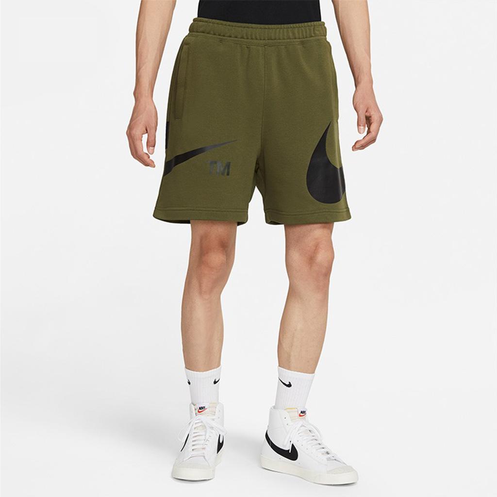 Nike Sportswear Swoosh Large Logo Loose-Fit Casual Shorts Men Bottoms Military-Green DD5998-326