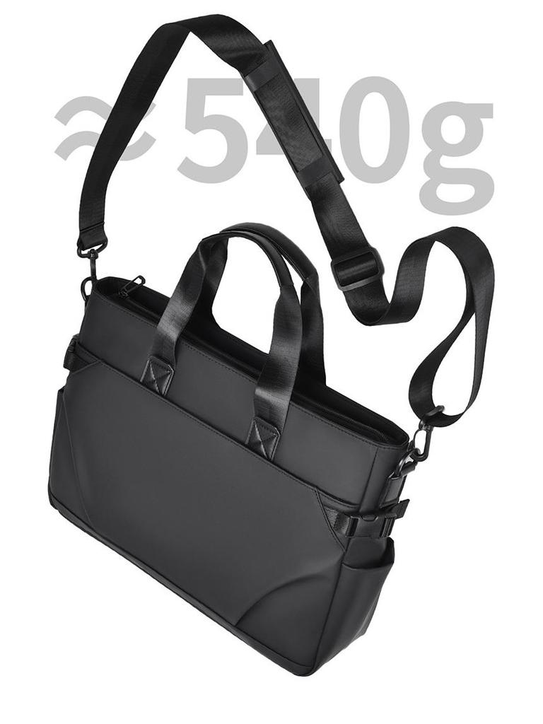 Men's Black Waterproof Oxford Briefcase – Large Capacity, Versatile Commuter Bag