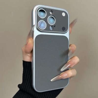 Business-Schutzhülle mit Lederstruktur und Farbe für iPhone 17 Air 16 15 14 Plus 13 Pro Max, matte, stoßfeste Abdeckung mit Linsenschutz
