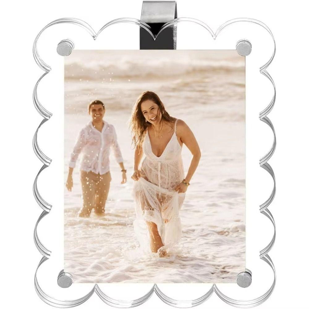 Waterproof Magnetic Acrylic Photo Clip Lightweight Visor Clip Photo Frame  Horizontally Vertically