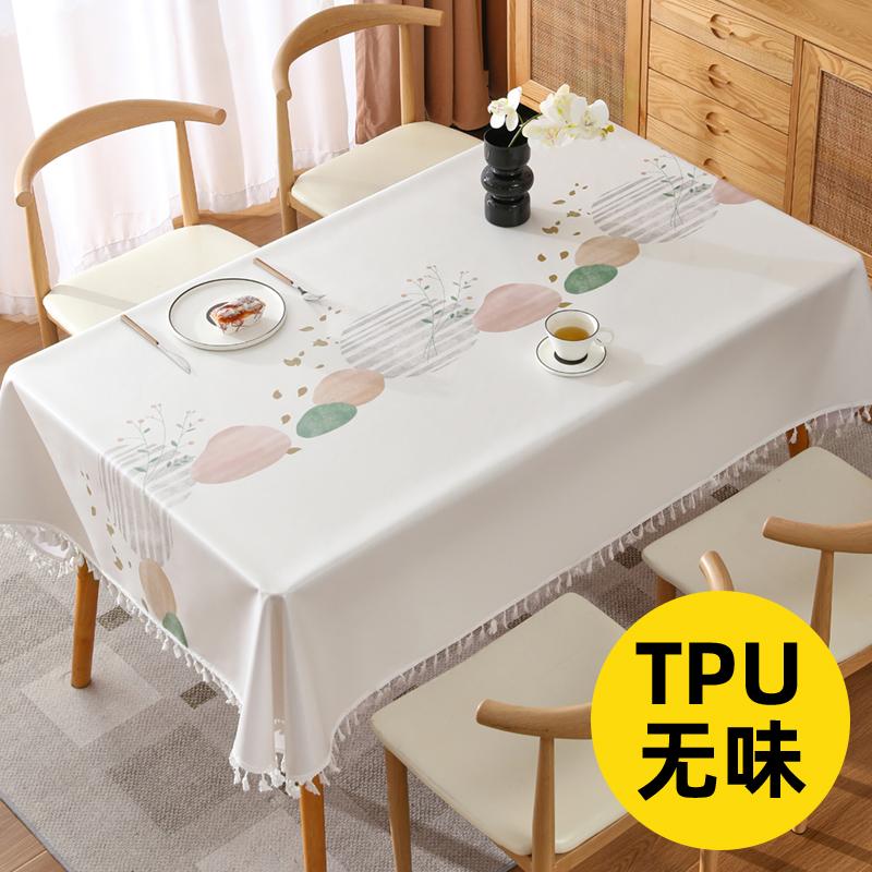 Waterproof Flower Table Cloth Soft Washable PVC Tablecloths Dining Tea High-end Towel Rectangular Desk Sheet Hotel Breakfast Mat