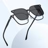 Magnetic Clip Fashion Polarized 2 In 1 Glasses Frames Men Women On Sunglasses square High Quality Retro Eyeglass Magnet Clips