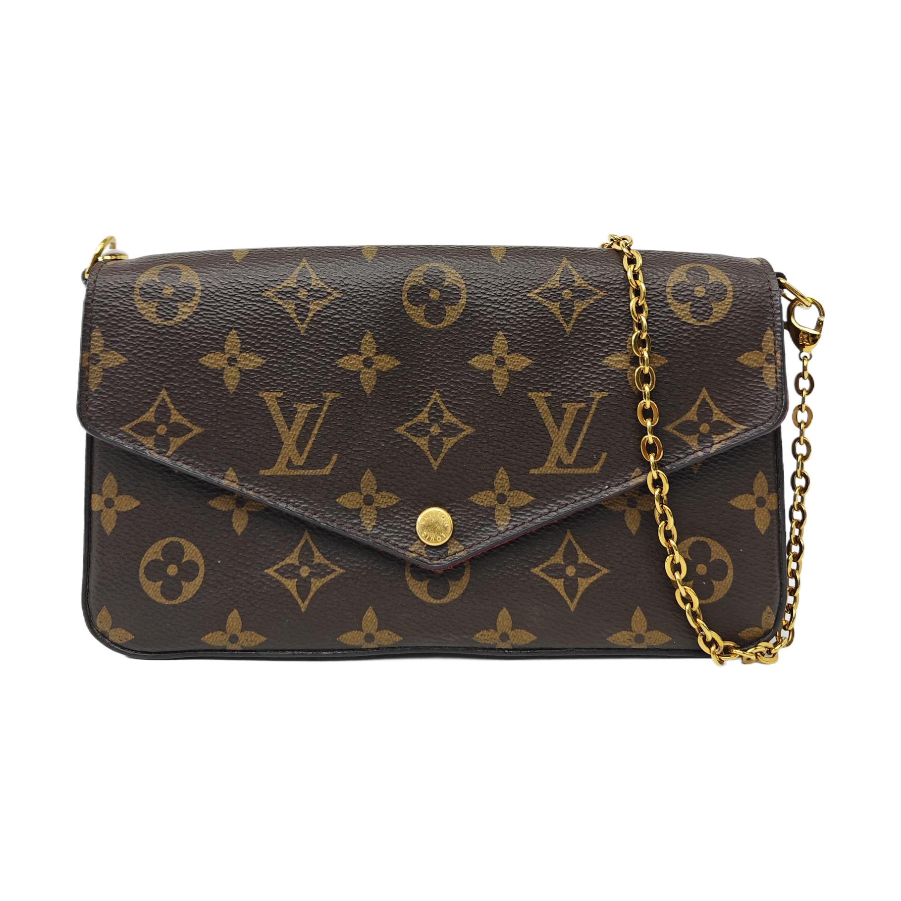 [Lietots] Felicie Pochette Classic Monogram pārklāts