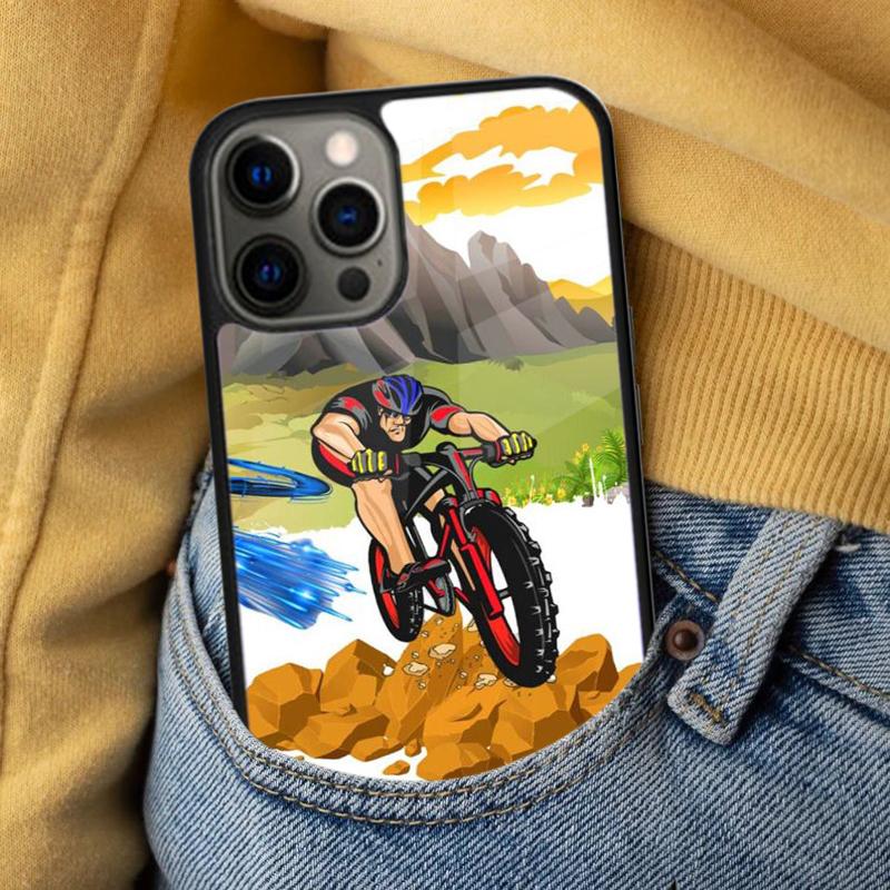 Mountainbike Fahrrad MTB Magnetische Weiche Handyhülle für iPhone 16 Promax 15 Pro 13 14 Plus 11 12 Mini MagSafe Hülle